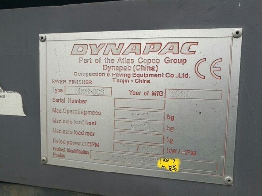 18000 kg Used Asphalt Paver Dynapac SD3030 SD2503 SD2530 Model XCM RP952 RP953 Paver